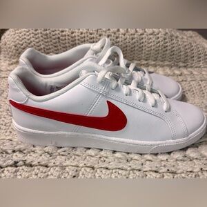 New Nike White Red Low Court Royale